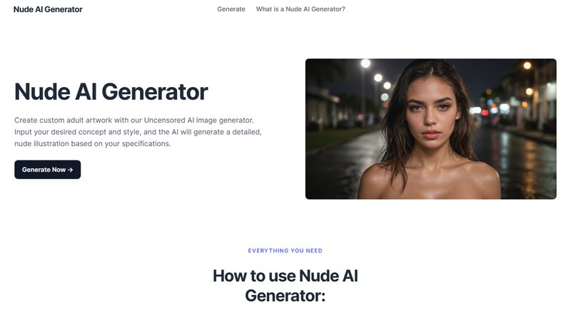 Nude AI Generator 是一款无审查的AI图像生成器允许用户创建自定义的成人艺术作品 SOAI IM