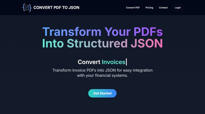 Convert PDF to JSON