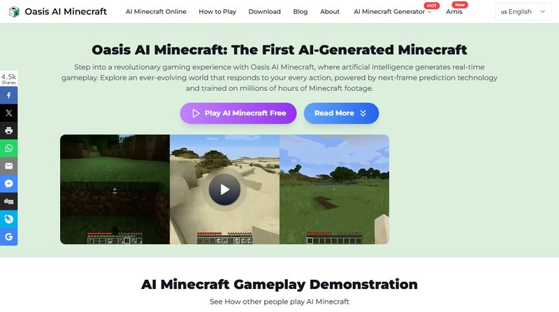 Oasis AI Minecraft